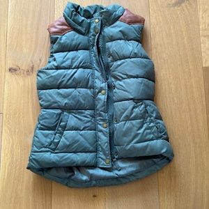 Green insulated vest